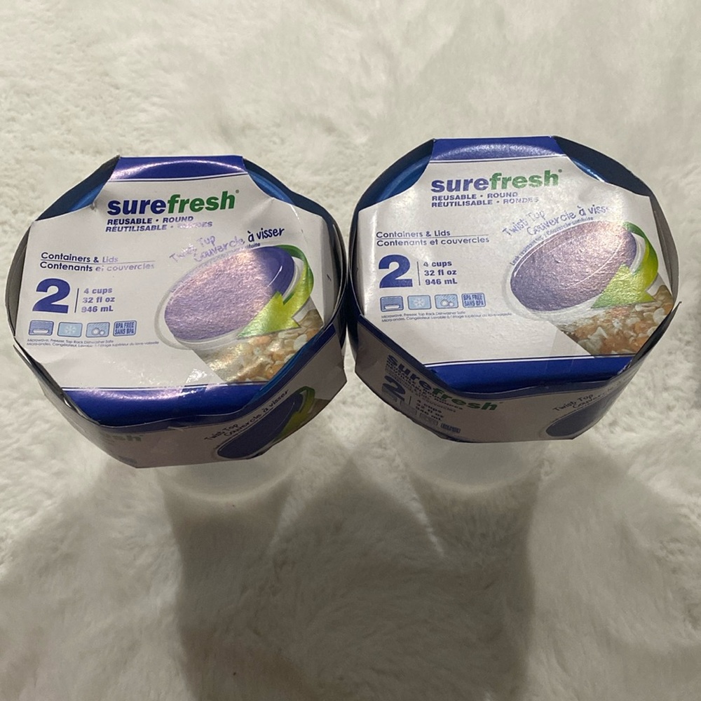 Sure fresh reusable 2 pack container set of 2